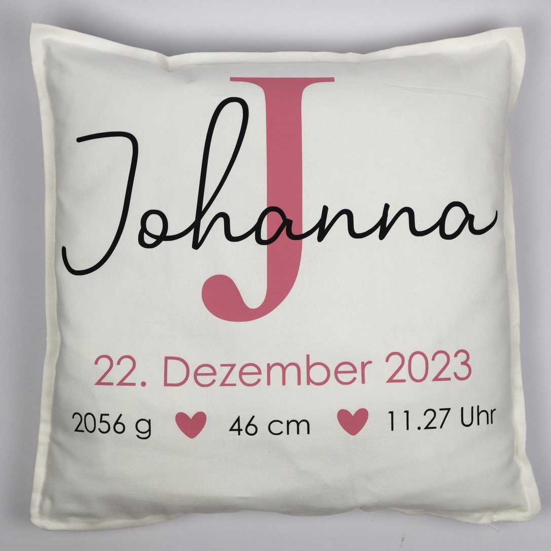 Kissenhülle "Geburtsdaten" – Bild 2