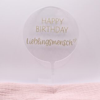 Cake Topper "Happy Birthday Lieblingsmensch"